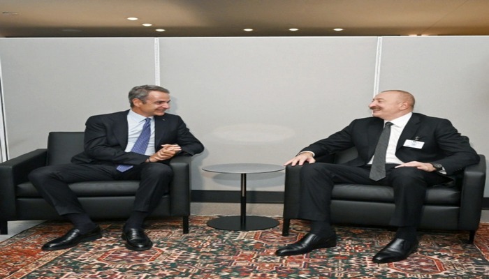 İlham Əliyev BMT-nin Nyu-Yorkdakı mənzil-qərargahında Yunanıstanın baş naziri ilə görüşüb