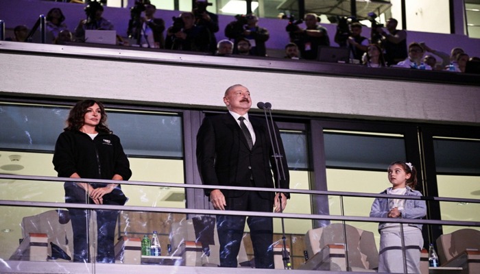 İlham Əliyev və Mehriban Əliyeva Gəncədə III MDB Oyunlarının açılış mərasimini izləyiblər