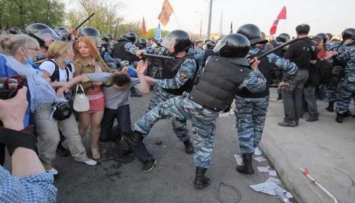 Moskvada Fələstin tərəfdarları saxlanıldı