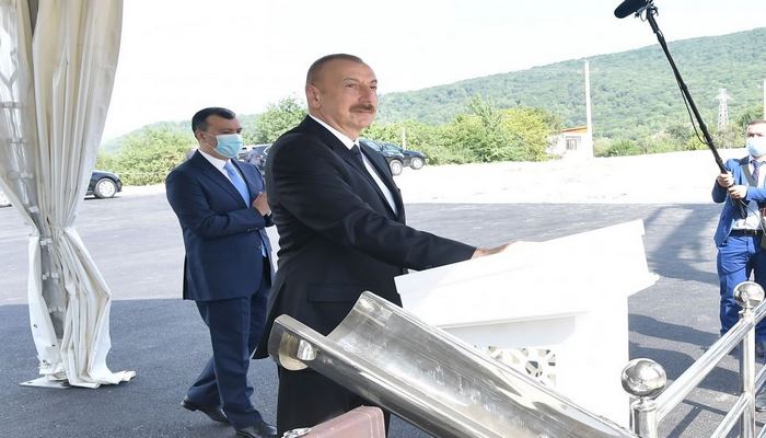 Президент Ильхам Алиев принял участие в церемонии закладки фундамента Центра творчества, выставок и продаж "Дом “DOST”  в Исмаиллы