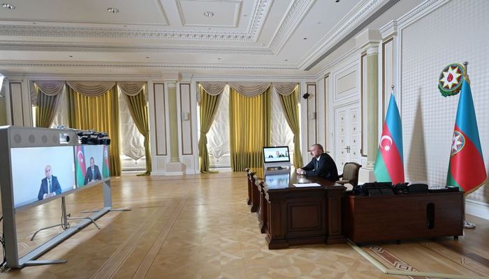 Президент Ильхам Алиев принял в видеоформате Эмина Амруллаева в связи с назначением его министром образования