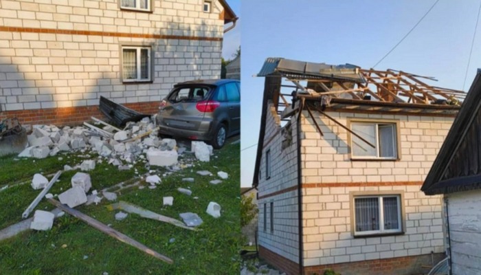 Rusiya ordusuna məxsus dron Polşada yaşayış evinə çırpılıb