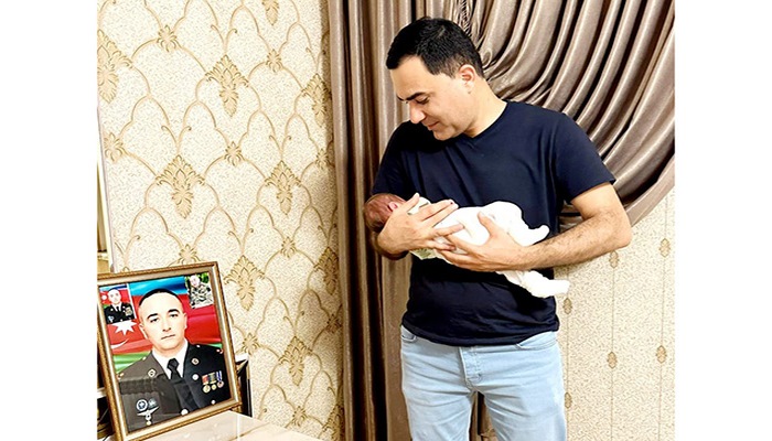 Şəhid Vüsalın adı qardaşı oğluna verildi