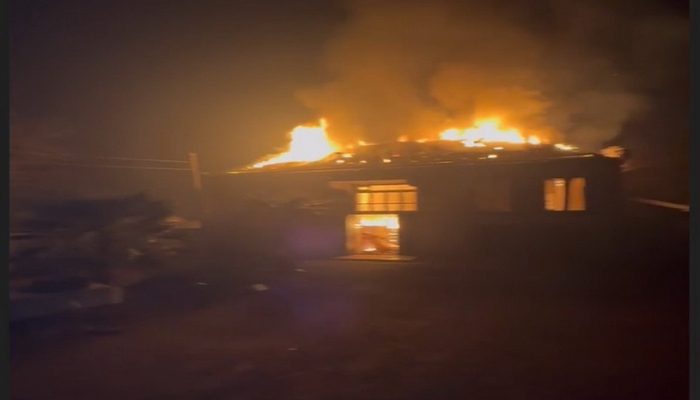 Şəkidə yanğın baş verib, 9 baş xırdabuynuzlu heyvan tələf olub