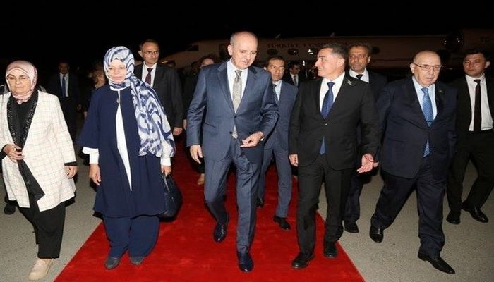 TBMM sədri Azərbaycana rəsmi səfərə gəlib