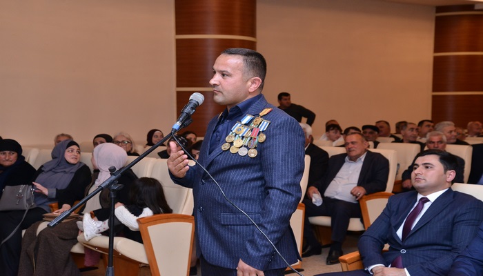 Ümummilli lider Heydər Əliyevin anadan olmasının 100-cü il dönümü ilə əlaqədar Vətən müharibəsinin Şəhid ailələri və Vətən müharibəsi qaziləri ilə görüş keçirilib