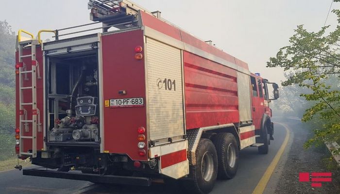 В Баку начался пожар на открытой местности