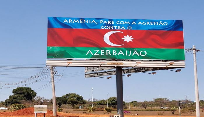 В Бразилии установлен билборд с информацией об агрессии Армении против Азербайджана (ФOTO)