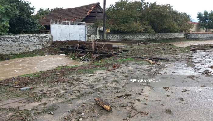 Zaqatala və Balakəndə evləri sel suları basıb, dörd körpü yararsız haldadır